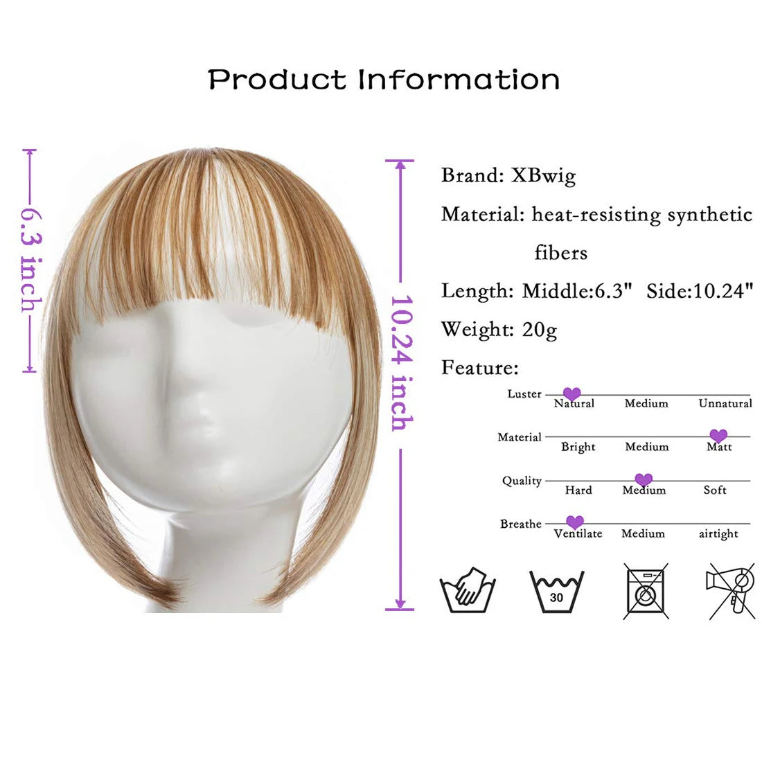 We-ART™ Clip in Bangs (Real Hair)